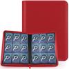 PAKESI Star Card Card File 9 Pockets Holds 360 Cards Card Sheet Collect Star Cards and Other Cards Star Card Collection File (Red)