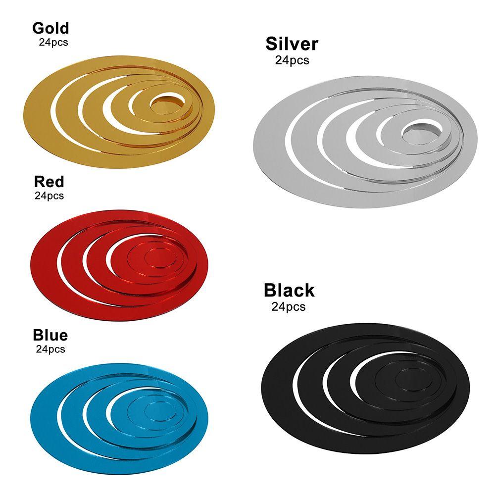 24 шт. Фоновые акриловые круглые зеркальные плитки самоклеящиеся художественные наклейки для декора своими руками на стену спальня наклейка