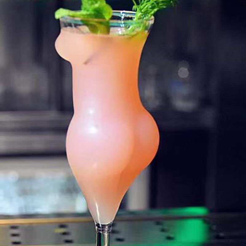 Форма тела Элегантный Боросиликатный Бокал для шампанского Хрустальный Коктейльный Бокал для Бара Красный Винный Бокал Голый