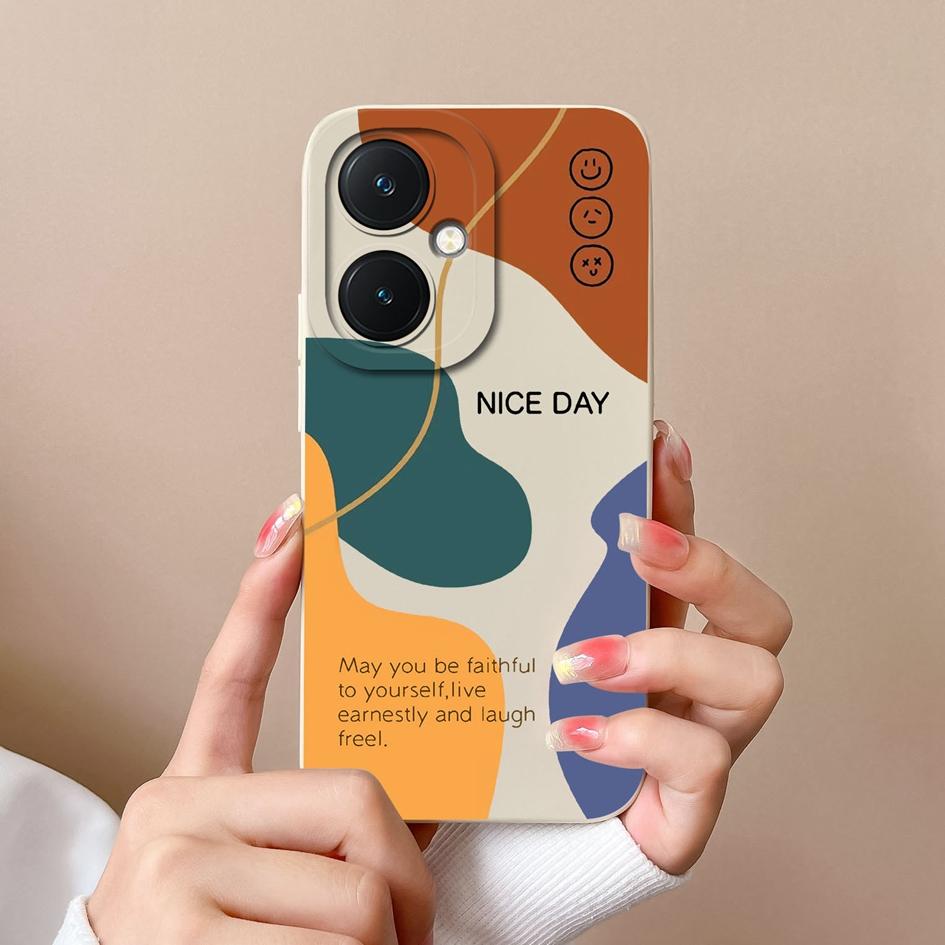 Чехол для Vivo Y17S V29 Lite Y78+ X90 Y36 Pro Y27 Корпус необычный клетчатый узор Защитный противоударный бампер Роскошный жидкий силиконовый чехол для Vivo Case