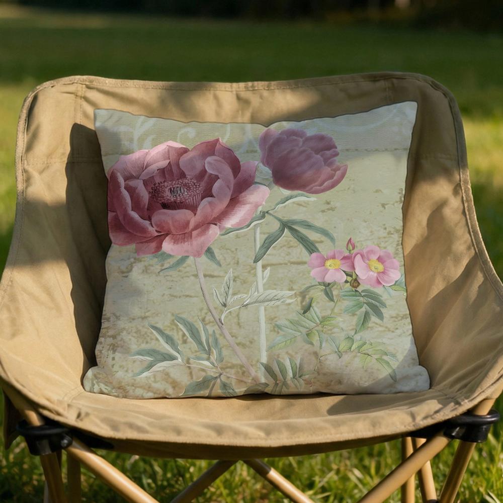 Pink Peony Flowers Cushion Cover Soft Reversible  Durable Pillow Cover  MultiScene Use for Home  Car Daily Comfort