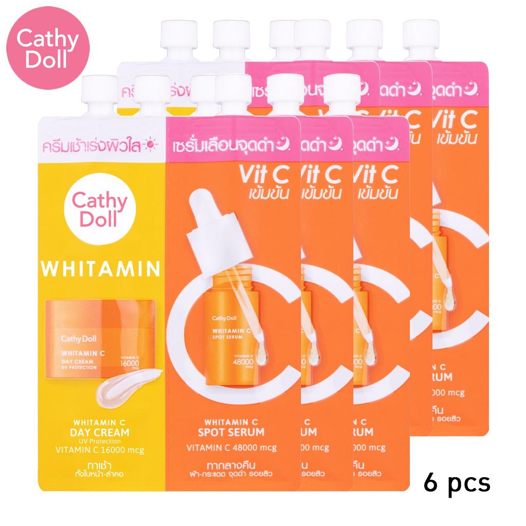 Karmart CATHY DOLL WHITAMIN C DAY CREAM & WHITAMIN C Spot SERUM 6 мл+6 мл - Тайский уход за кожей