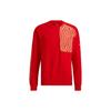 Adidas Spring Festival Themed Print Sports Pullover Sweatshirt Men Tops Red HE7323