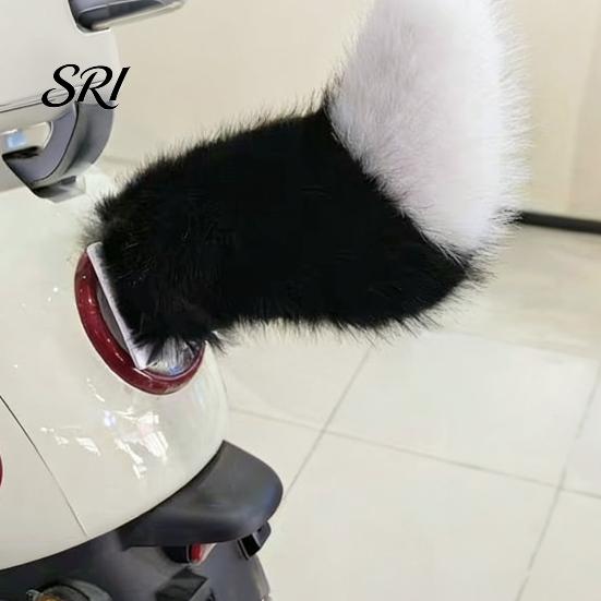 Unique Car Accessory Electric Plush Tail Remote & Voice Control Three-Mode Wagging Artificial Fur Detachable Buckle Costume Cosplay Anime