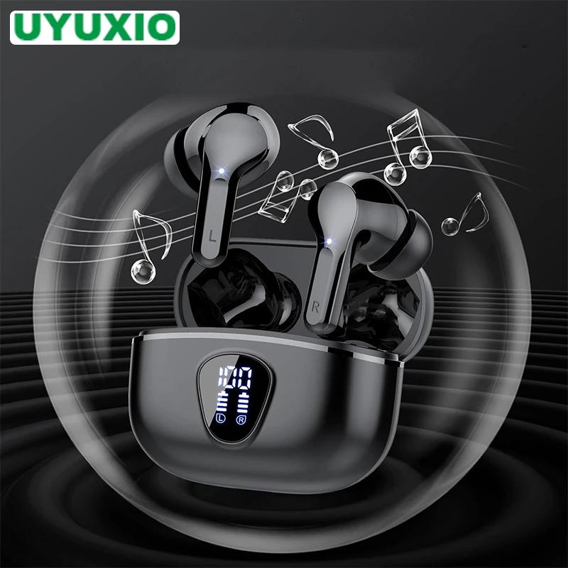 UYUXIO TWS Wireless Earphone Noise Cancelling Bluetooth 5.3 Earbuds HiFi Buds Transparency Mode ENC Headphone For iPhone Samsung