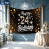 1pc Birthday & Wedding 24th Number Indoor/Outdoor Hanging Banner