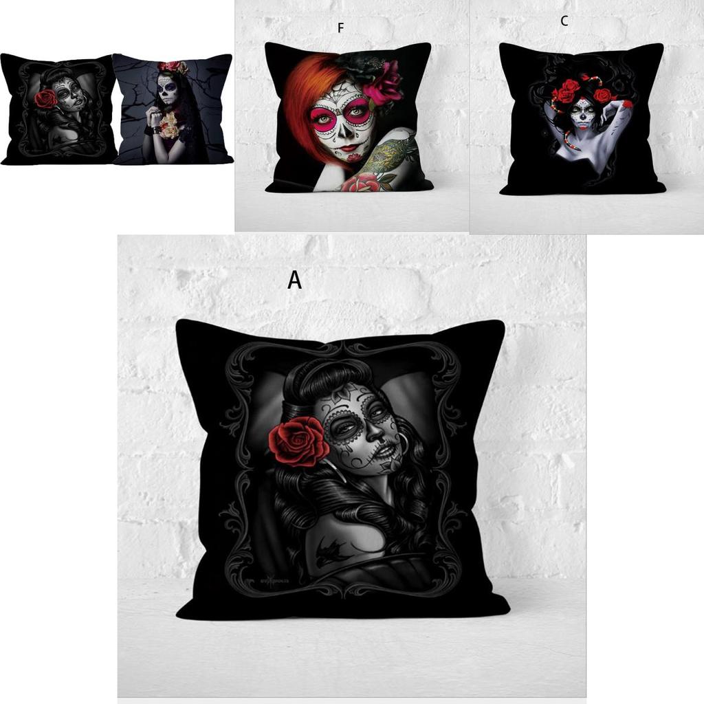 Timeless Halloween Cushion Cover With Vintage Horror Design