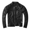 Sheepskin Genuine Leather Men's Motorcycle Stand Collar Short Leather Jacket Spring and Autumn Jacket