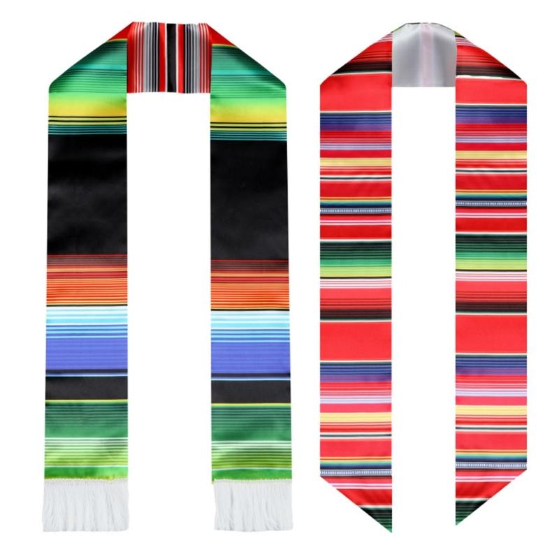 Graduation Honor Stole 71/67inch Length Graduation Sash Choral Stoles Mexicos Sash for Graduation 2024 Ceremony Sash