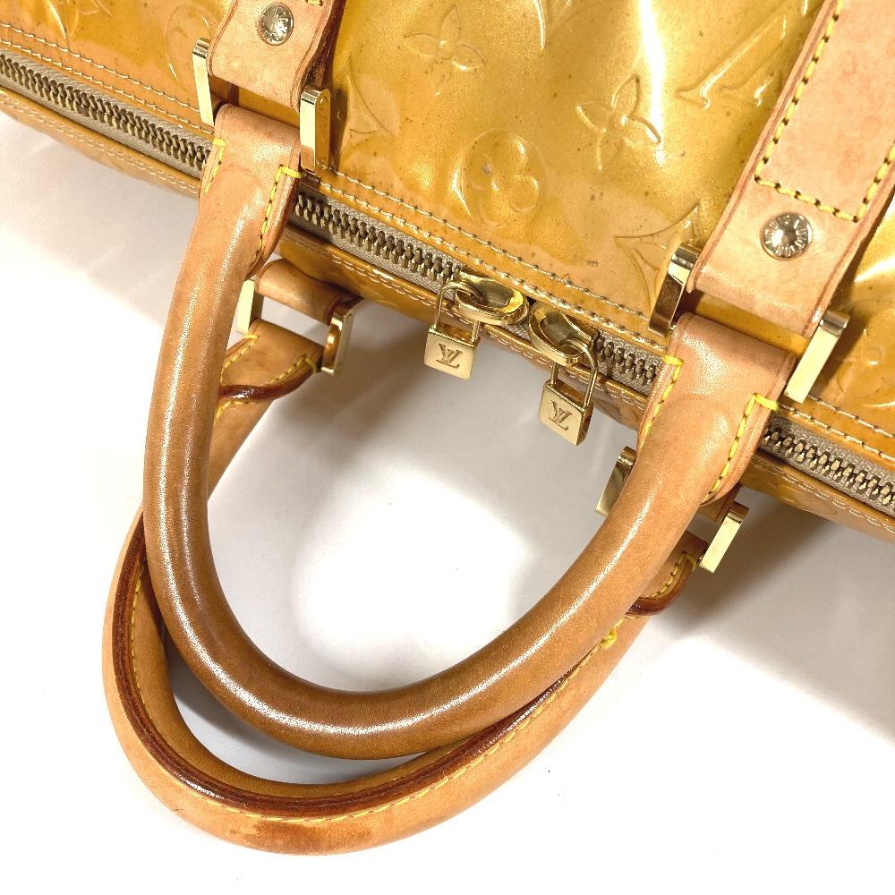 Louis Vuitton M91000 MonogramVernis Сумки Mercer Дорожная сумка Сумка-дафл Бежевый
