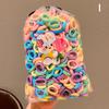 100Pcs Colorful Basic Nylon Ealstic Hair Band Kids Girls Ponytail Holder Ties