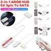 RGB Пульт управления 5V 3 Pin 3Pin К SATA LED Цвет Интеллектуальный контроллер вентилятора 1 К 4 Синхронизация Кабель для материнской платы Удлинительная линия