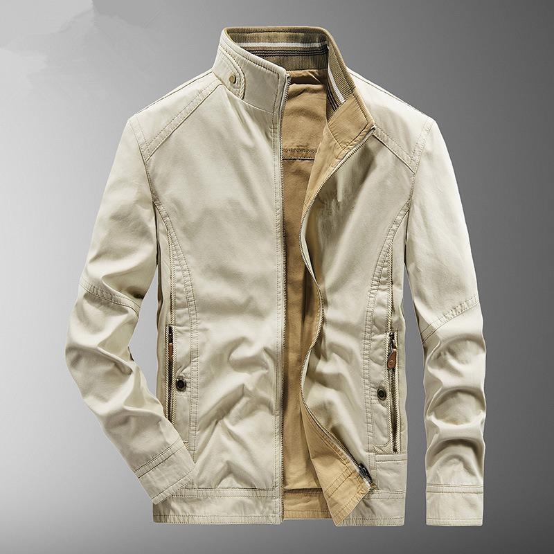 Casual Army Military Reversible Jacket Men Plus Size M-6XL Jaqueta Masculina Air Force One Spring Autumn Cargo Mens Stand Collar Jackets Coat