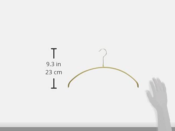 MAWA Human Body Shape 110563 Non-Slip Hangers, Hangers, 10-Pack, Gold,