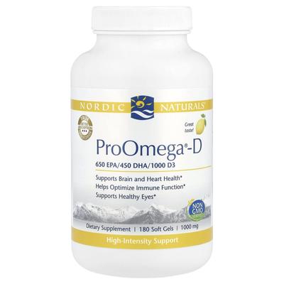 ProOmega®-D, лимон, 180 мягких капсул
