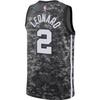 Nike NBA Fan Edition Letter And Number Print Basketball Vest - Spurs Leonard No. 2 Unisex Tops Black 912153-010