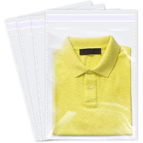 iMailer - 100 Pcs -12" X 18" Clear Plastic Cellophane Bags-Resealable Self Sealing Cello Poly Bags for Prints, Photos, Documents, Clothing, T-Shirt