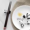 8 шт./комплект DIY Держатель для палочек для еды в виде панды Животное Милый Держатель для кистей для каллиграфии Очаровательное Керамическое изделие Украшение-панда Декор для дома