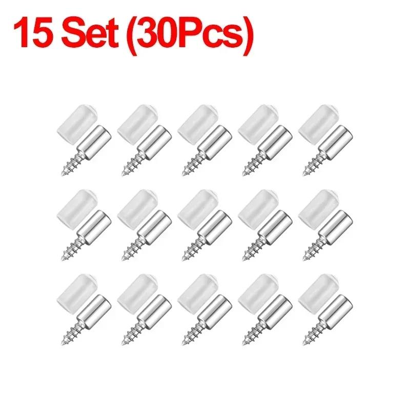 New Cross Self Tapping Screw Wardrobe Layer Plate Holder Cabinet Glass Partition Nails Fixed Screw Shelf with Non-Slip Sleeve