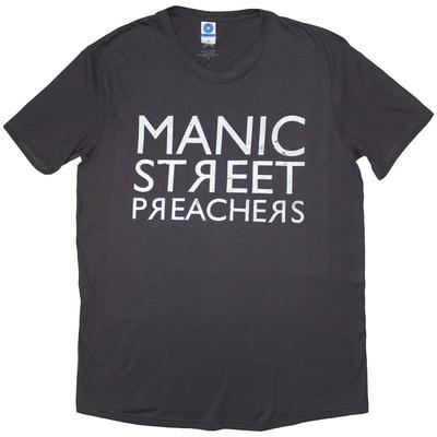 Manic Street Preachers Перевернутый Логотип Официальная Мужская Футболка Унисекс Футболка