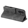 Étui portefeuille - Samsung Galaxy A37 (5G) - Cuir synthétique - Gris-Noir - 3 fentes cartes &amp; pochette billets - Support intégré