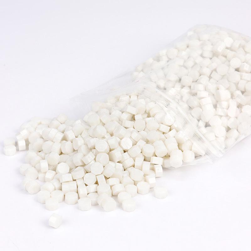 Pearlescent Iridescent Sealing Wax Stamp Set with Octagonal Wax Granules