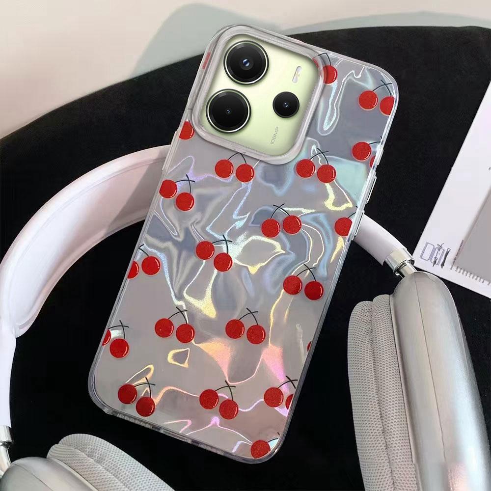 Чехол для телефона Summer Fruit Red Cherry, чехол для Xiaomi Redmi Note 14 13 Pro 14C 13C 14T 13T A5 A4 A3 Pro, силиконовая задняя крышка