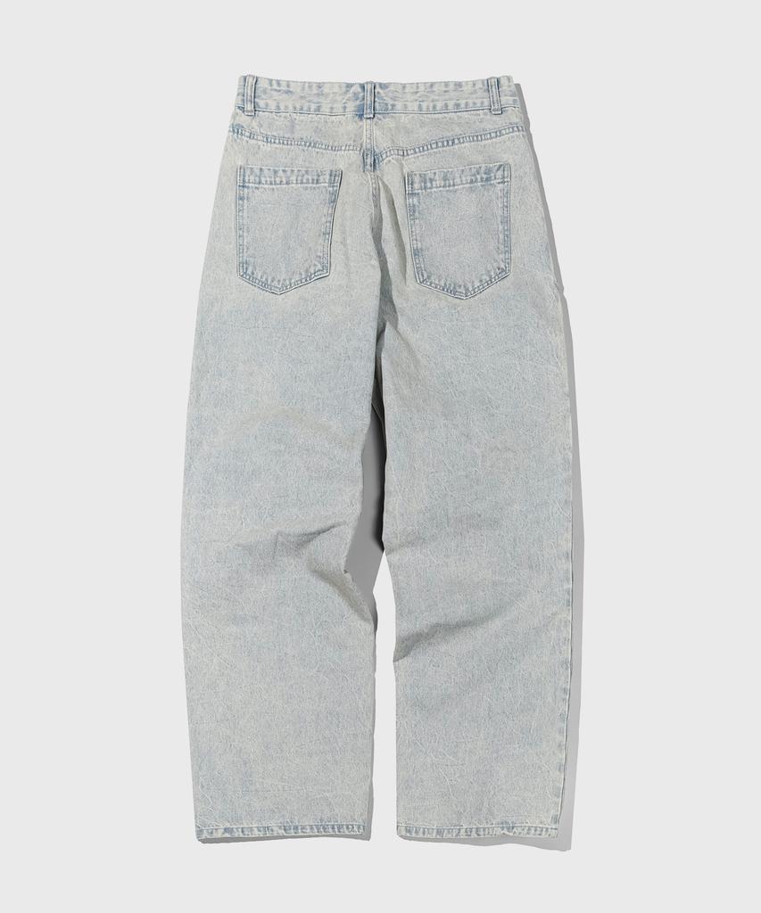 KIIMUIR Semi-Wide Parachute Denim Pants_Sky Blue