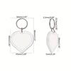 510Pcs Clear Acrylic Photo Frame Keychain Blank Insert Keyring Double-Sided Diy Craft Supply For Couple Family Gift Home Decor