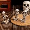 3 шт. Украшения в виде черепа, статуэтки скелетов для йоги из смолы, статуэтка «Слышу, вижу, не говорю, не злу», готический домашний декор на Хэллоуин для коллекционеров черепов
