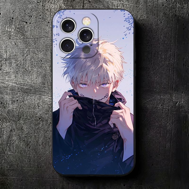 Аниме Инумаки Тоге JUJUSU Мягкий чехол для телефона для iPhone 16 16E 17 Air 15 Pro Max 14 Plus 13 Mini 11 12 7 Черная задняя крышка