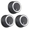 Qicarkey 3-Pack AC Temperature Control Knob Replacement for 84141127 and 84793085 Compatible with 2008-2021 Chevrolet Express