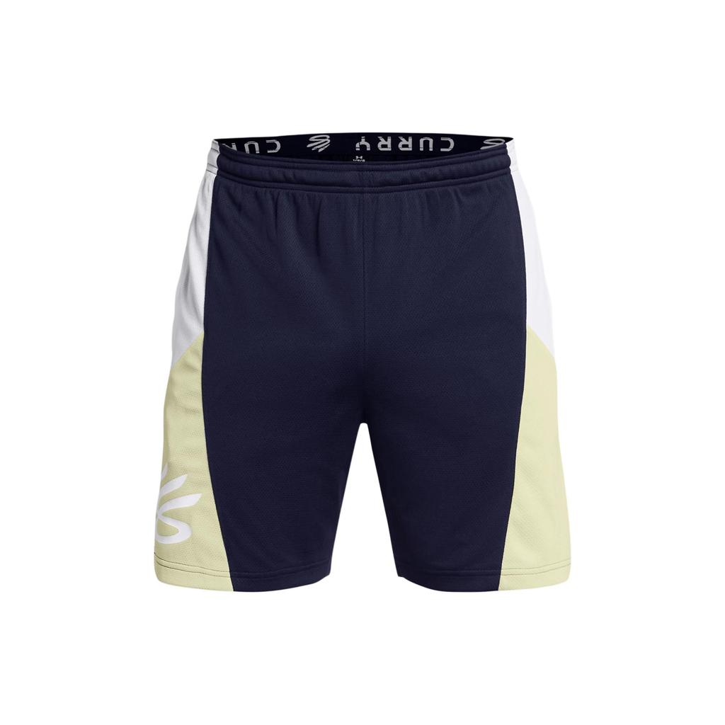 Under Armour Шорты Curry Splash с буквенным принтом, эластичные, прямые, повседневные, мужские шорты, темно-синие 1380327-410