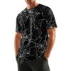 Men's Halloween Printed Round Neck Raglan Short Sleeve Top T-Shirt