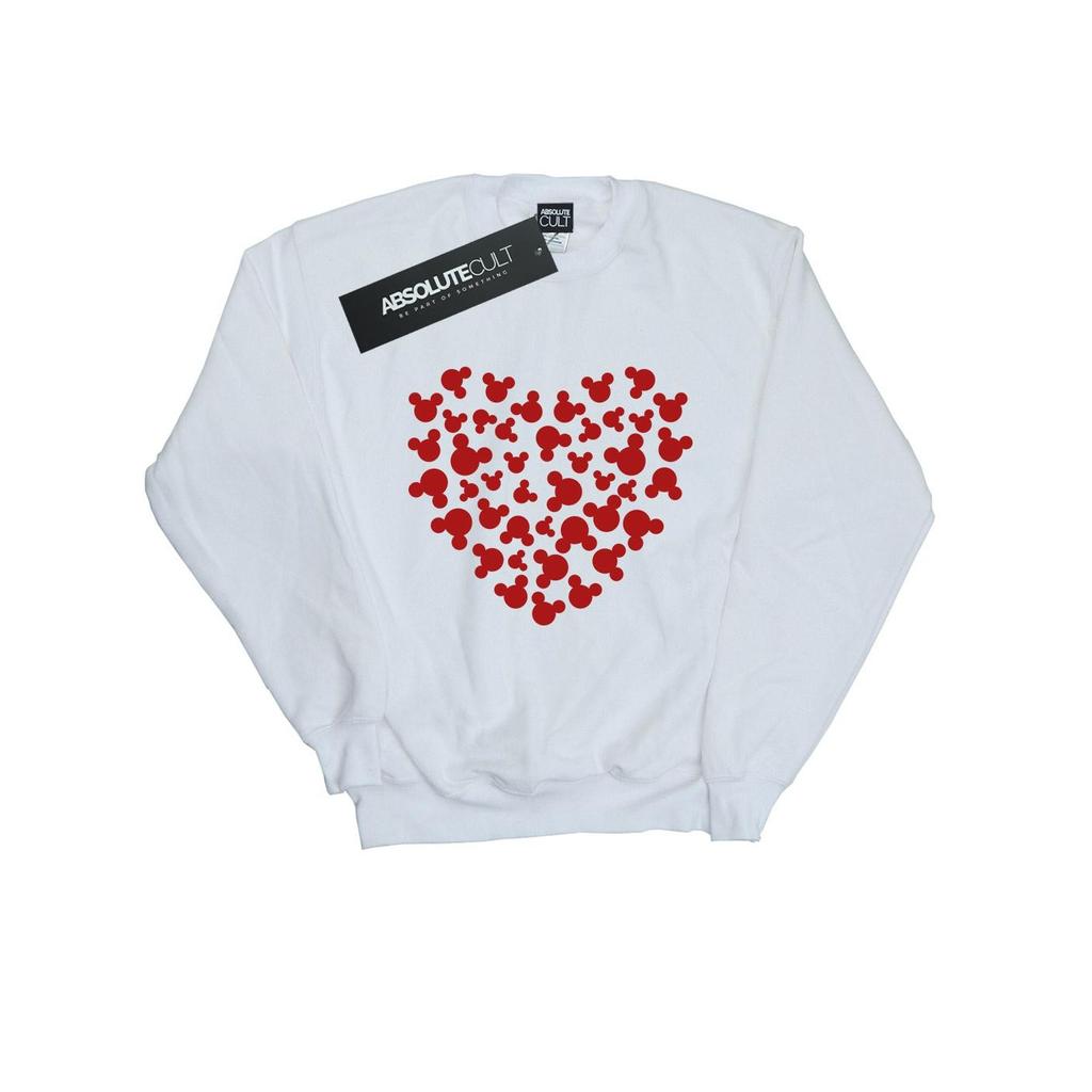 Disney Mens Mickey Mouse Heart Silhouette Sweatshirt