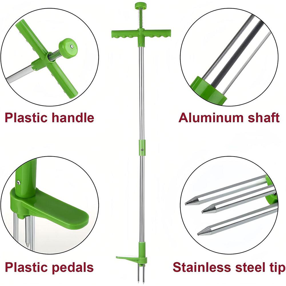 Портативный вертикальный прополочник, инструмент для удаления корней с 3 лапами и педалью, инструмент для прополки травы на садовом участке