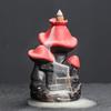 1pc Creative Ceramic Mushroom Backflow Incense Burner for Halloween and Christmas Home Decor (Without Incense)