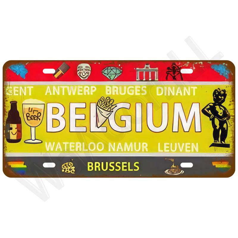 Retro Metal Sign Wall Art Mural Aesthetic Room Home Decor Items Poster Vintage Metal Plate Garage Decoration Tin Sign Plates Bar