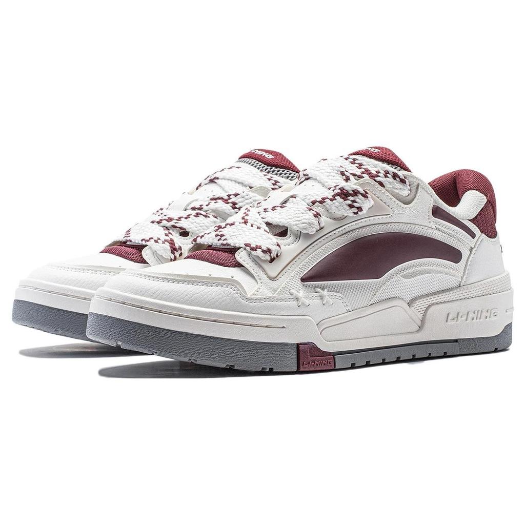 Li Ning Journey V2 Versatile Retro Skate Shoes Thick Sole Height Increasing Bread Shoes Non-Slip Wear-Resistant Lightweight Low-Top AGCT137-3