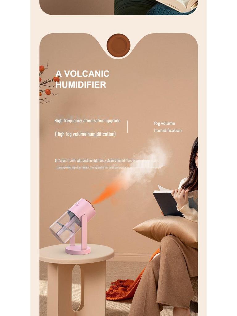 Красочный Вулкан Ультразвуковой Мини Увлажнитель и Ароматерапевтический Аппарат