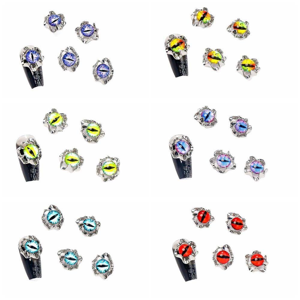 5Pcs/set Halloween Nail Charms Halloween Demon Nail Decorations Girls/Lady