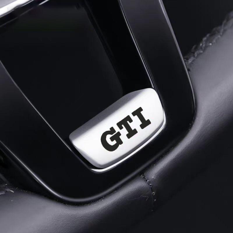 EFG1 Volkswagen Car Steering Wheel Accessories Metal Stickers For VW GTI Polo Golf MK7 Passat B8 Tiguan Jetta T-ROC Touareg Touran CC