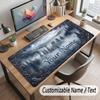 Mushroom Forest Theme Customized Mouse Pad Personalized Print Name Text Desk Mat For Home Office Table Decor