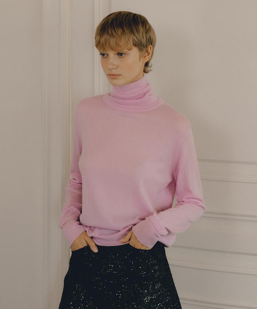 OCTETTE Marino Wool Polo Neck Knit_3Color