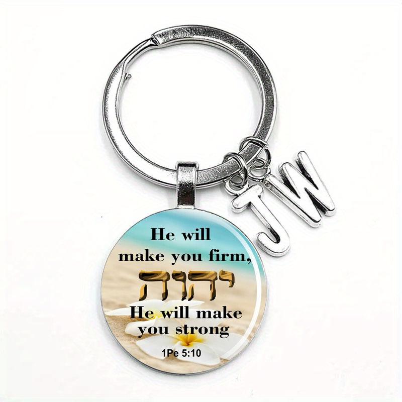 JW Алфавит Он Будет JWORG Время Драгоценный Камень Брелок JW Брелок Иисус Брелок