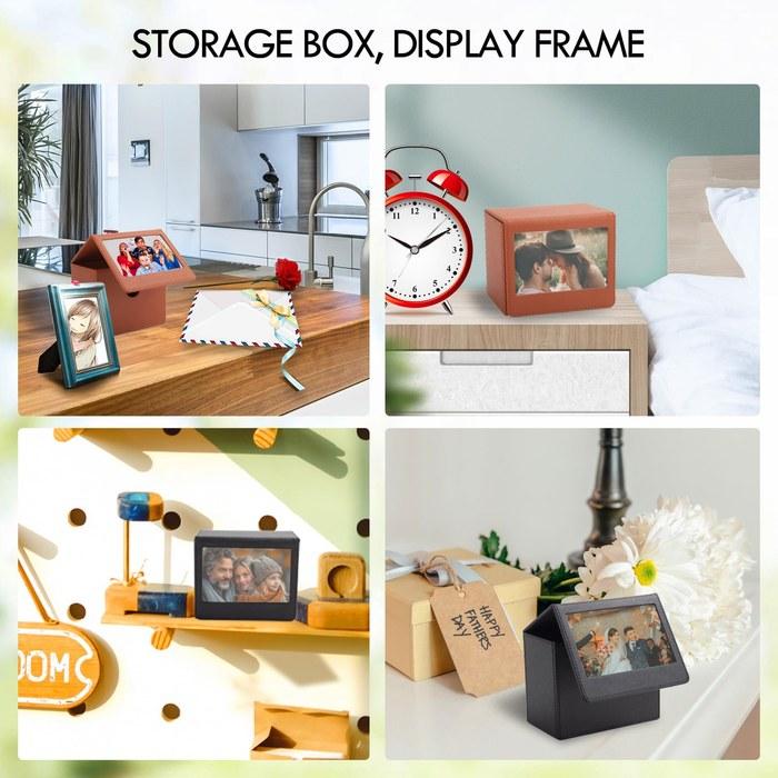 [Hiyqin] Photo Storage Box for Instax Wide/Polaroid Now+/I-Type/OneStep2 Instant Film, 3.5x4.3 inch, Fujifilm Instax Wide 400/300 Image