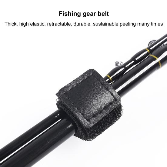 1 комплект, защитный чехол для удочки, многоразовая эластичная лента с застежкой, ремень для удочки, аксессуары для рыболовных снастей
