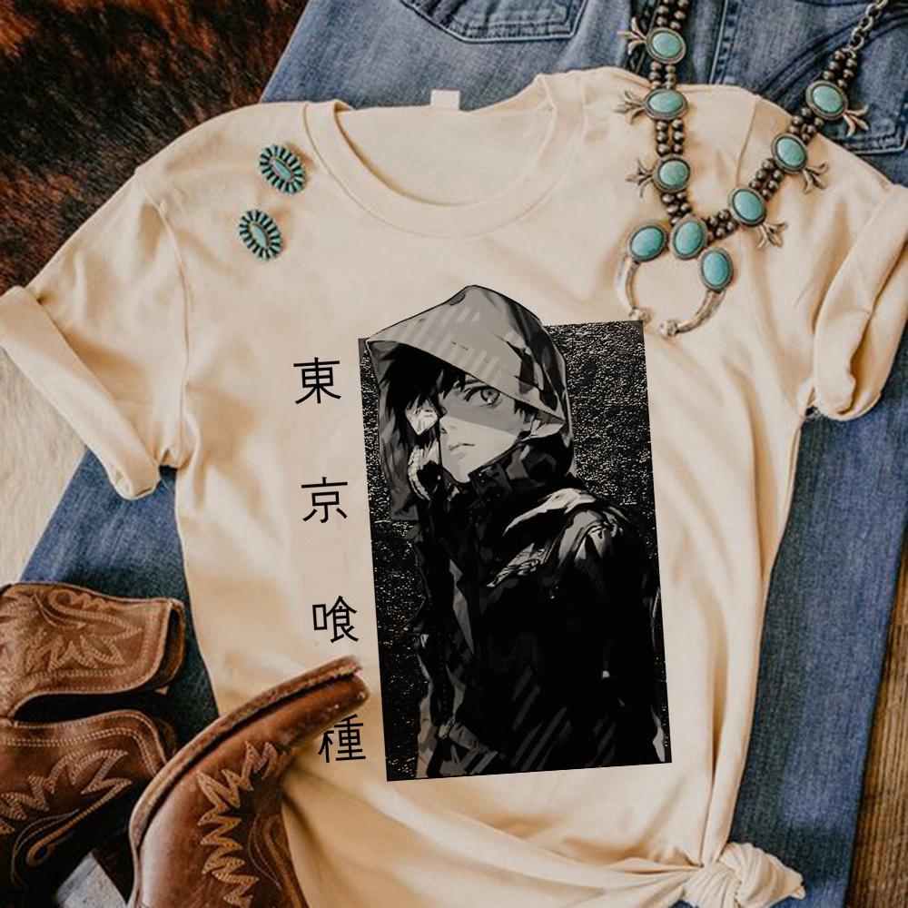Футболки «Токийский гуль» женские уличные дизайнерские футболки с комиксами для девочек манга комиксы графическая одежда