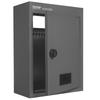 Through The Wall Drop Box 12.5x6.3x16.9" Mailbox with Code Lock Dark Gray