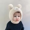 Neck Cover Baby Knitted Hat Keep Warm Bonnets Cute Bear Earflap Hat  Toddler Boy Girl